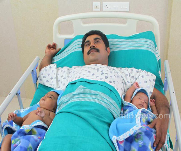 suraj-venjaramood-delivered-twin-baby