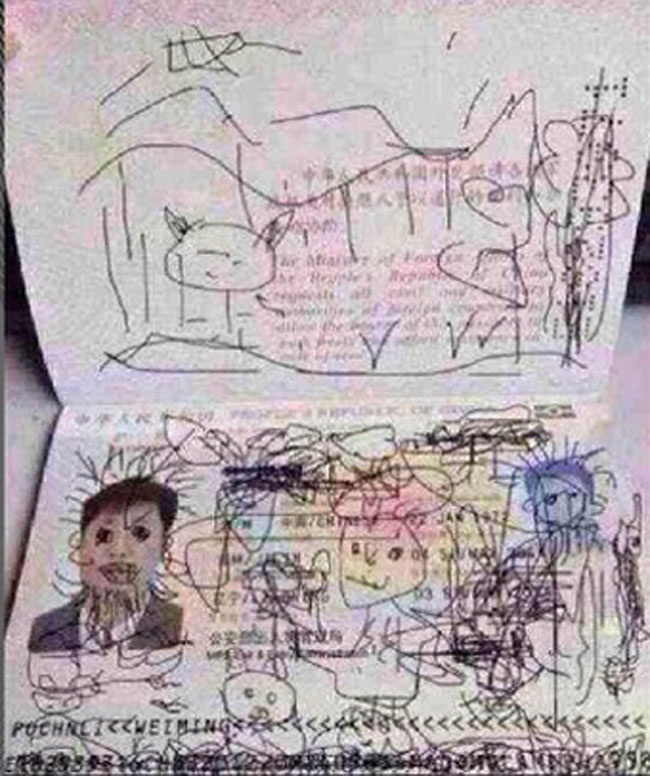 chinese-kid-draws-on-dads-passport-gets-them-stuck-in-south-korea