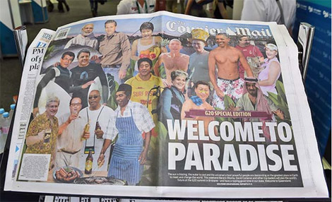 world-leaders-enjoy-sun-beer-koalas-on-australian-front-page