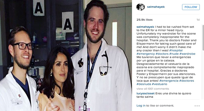 these-doctors-won-the-internet-after-salma-hayek-had-an-accident-shooting-a-new-movie