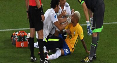 Bloody Neymar removed from Brazil match vs Bolivia after elbow to face