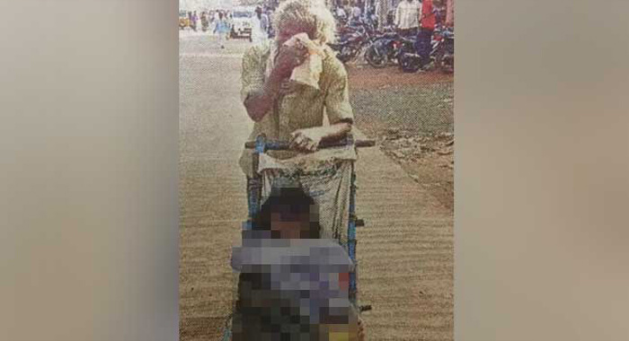 no-money-for-ambulance-telangana-man-carries-wifes-body-on-pushcart-for-60-km