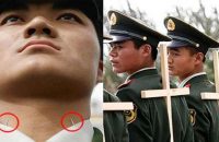 chinese-soldiers-place-needles-in-collars-to-maintain-head-position-during-chinese-parades