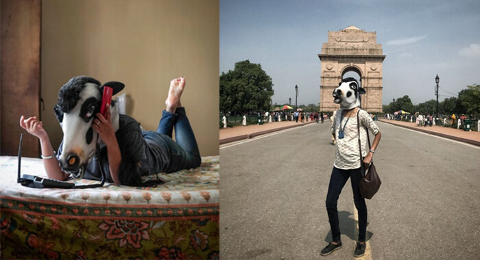 why-are-indian-women-wearing-cow-masks