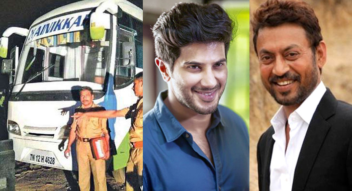 dulquer-salmman-irrfan-khan-movie-thrissur-karwan-police-seizes-caravan