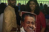 chintha-jerome-with-pinarayi-vijayan-photo-in-karyavattam-stadium
